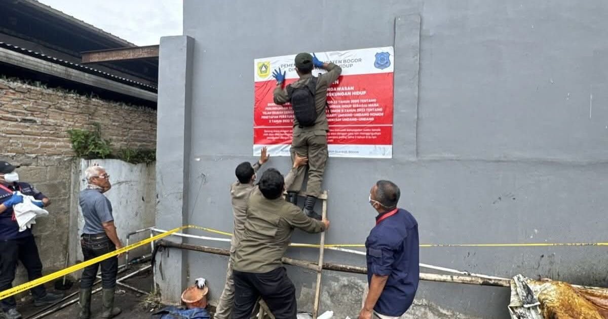 Pemkab Bogor Segel Perusahaan Yang Cemari Lingkungan dan Belum Miliki PBG