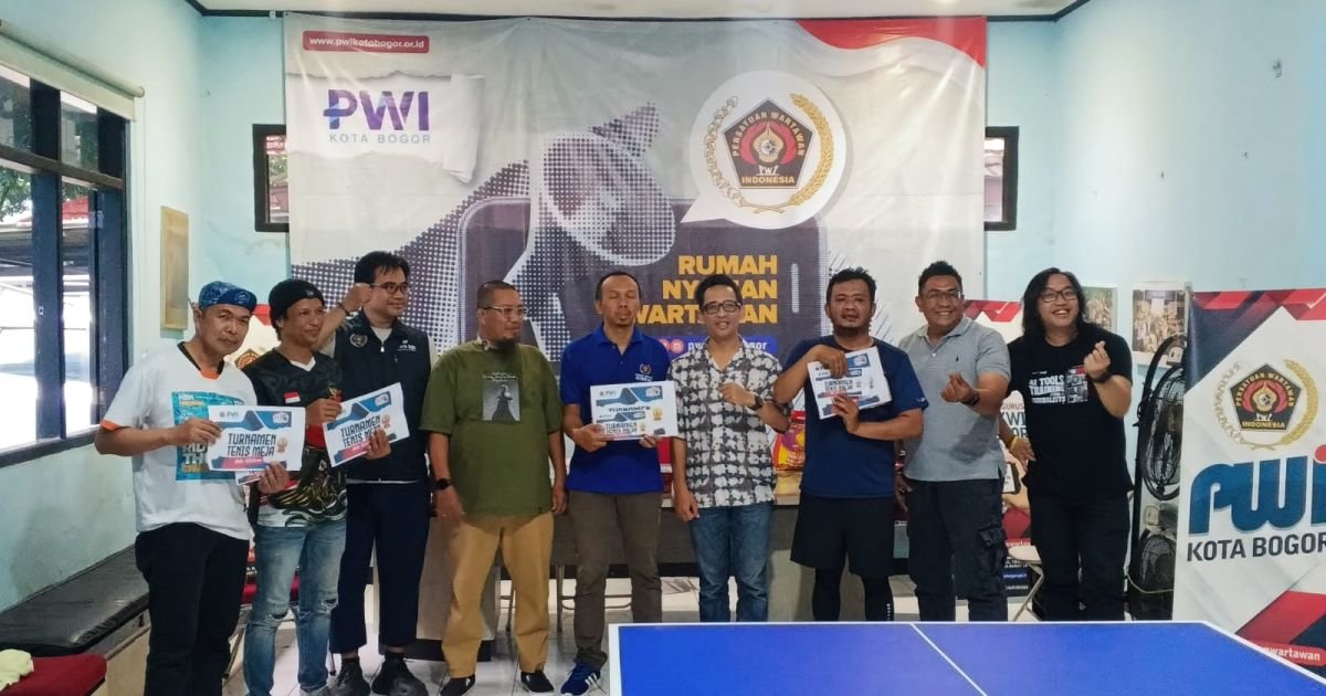 Meriahkan HPN dan HUT PWI ke-80, PWI Kota Bogor Gelar Turnamen Tenis Meja, ini Nama Juaranya