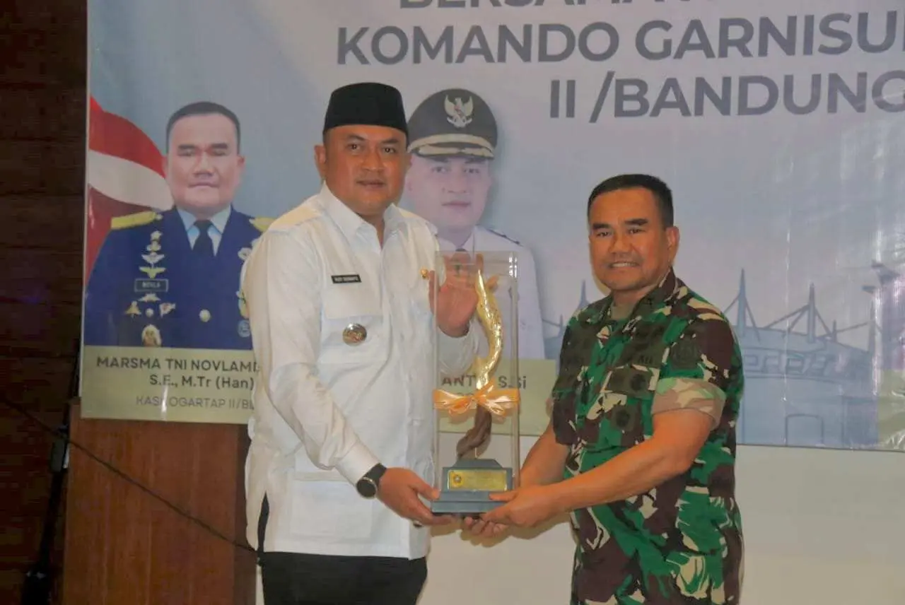 Sambut Kedatangan Kaskogartap II / Bandung, Rudy Susmanto Tegaskan Ingin Terus Jaga Sinergi Dengan TNI