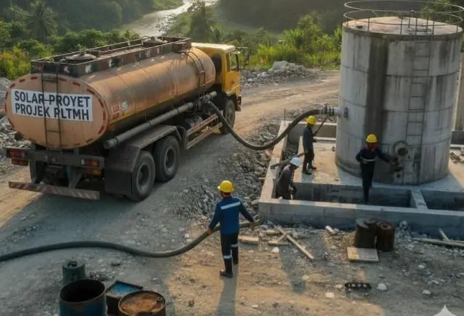 Diduga Oknum Aparat dan Kades, Pasok Solar Bersubsidi ke PLTMH di Cibeber 