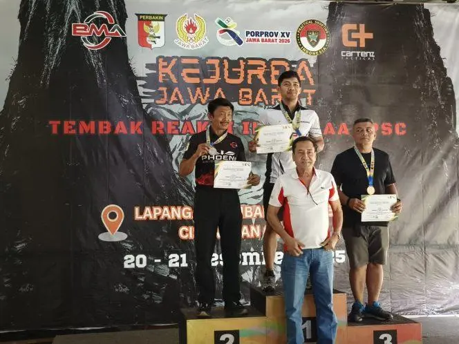 Sabet 10 Medali, Tim Menembak Perbakin Kabupaten Bogor Torehkan Prestasi Kejurda Jabar Open 2025