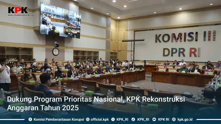 Dukung Program Prioritas Nasional, KPK Rekontruksi Anggaran 2025