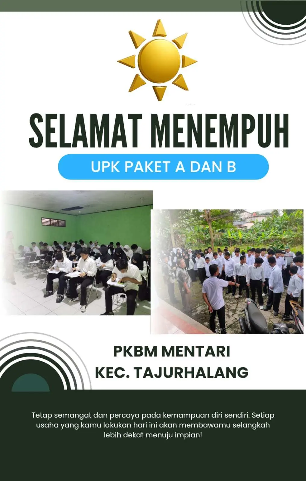 PKBM Mentari Tajurhalang Gelar Ujian Akhir Paket A  dan Paket B, ini Jadwalnya