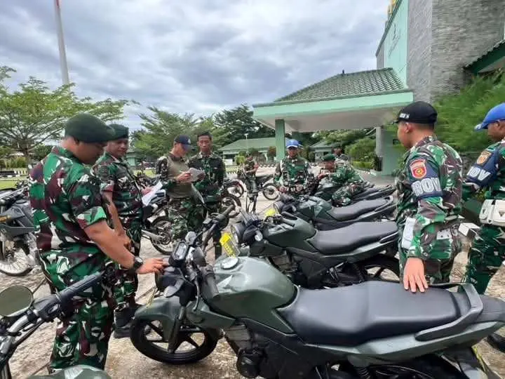 Brigif 14 Kostrad Gelar Pemeriksaan Kendaraan Dinas untuk Pastikan Kesiapan Operasional